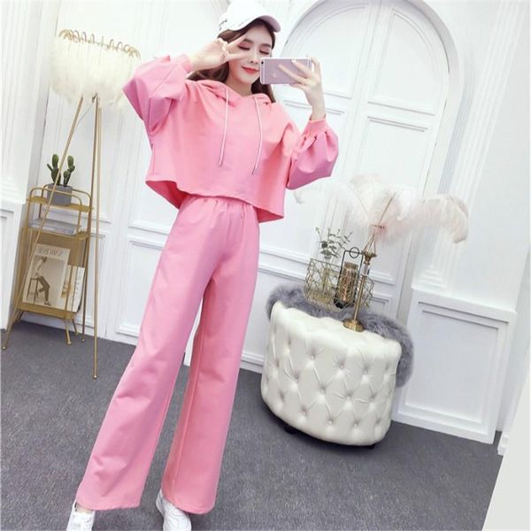 two piece dress 5 colors women fashion tracksuit autumn sets short hooded sweatshirts&wide leg pants casual sportwear suits, White
two piece dress 5 colors women fashion tracksuit autumn sets short hooded sweatshirts&wide leg pants casual sportwear suits, White