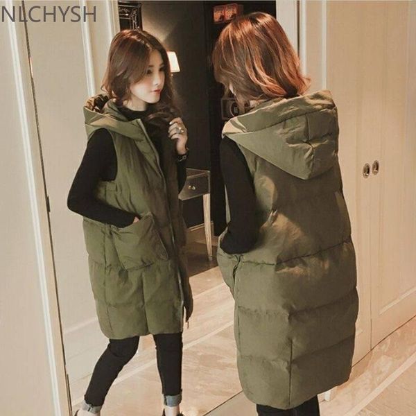 women's vests winter women vest waistcoat long down cotton jacket loose oversize bread sleeveless hooded with pocket, Black;white
women's vests winter women vest waistcoat long down cotton jacket loose oversize bread sleeveless hooded with pocket, Black;white