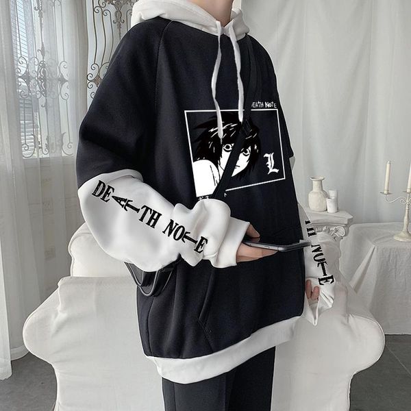 men's hoodies & sweatshirts anime death note kawaii manga l·lawliet men hooded sweatshirt winter harajuku casual korean loose oversized, Black
men's hoodies & sweatshirts anime death note kawaii manga l·lawliet men hooded sweatshirt winter harajuku casual korean loose oversized, Black