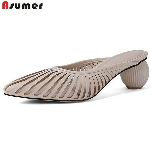 asumer plus size 34-43 genuine leather women sandals fashion solid color cut outs pointed toe slingback ladies mules summer shoe, Black
asumer plus size 34-43 genuine leather women sandals fashion solid color cut outs pointed toe slingback ladies mules summer shoe, Black