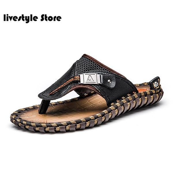 2021 genuine leather men slippers beach shoes men flip flops 2021 summer flat heels male slides luxury plus size 37-48, Black
2021 genuine leather men slippers beach shoes men flip flops 2021 summer flat heels male slides luxury plus size 37-48, Black