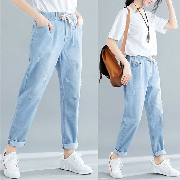 2021 spring autumn new light color lace up jeans loose casual harem fashion women ankle-length pants lj2286 2gdl, Blue
2021 spring autumn new light color lace up jeans loose casual harem fashion women ankle-length pants lj2286 2gdl, Blue