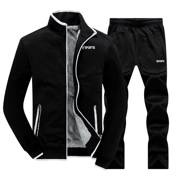 velvet men sportswear 2021 new winter men's sets set 2 pcs jacket + pants slim tracksuit zip pocket male's warm clothing a2yo, White;black
velvet men sportswear 2021 new winter men's sets set 2 pcs jacket + pants slim tracksuit zip pocket male's warm clothing a2yo, White;black