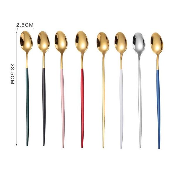 spoons 100pcs gold coffee tea stir spoon long handle ice cream dessert eco-friendly stainless steel tableware kitchen supplies
spoons 100pcs gold coffee tea stir spoon long handle ice cream dessert eco-friendly stainless steel tableware kitchen supplies
