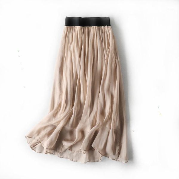 skirts 100% real silk womens summer pleated skirt long korean style high waist ladies solid spring jupe 98009 pph215, Black
skirts 100% real silk womens summer pleated skirt long korean style high waist ladies solid spring jupe 98009 pph215, Black