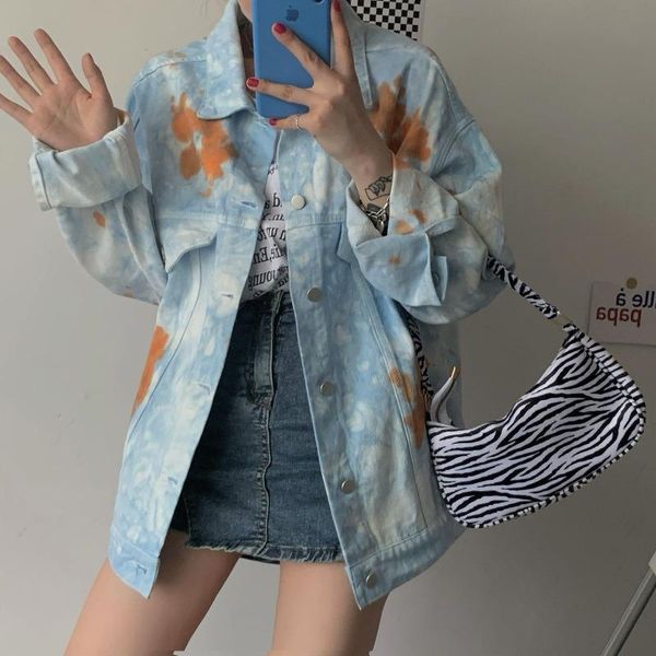 women's jackets 2021 spring and autumn women denim jacket korean style tie-dye pattern loose gradient, Black;brown
women's jackets 2021 spring and autumn women denim jacket korean style tie-dye pattern loose gradient, Black;brown