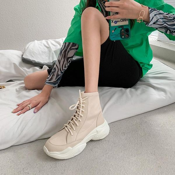 boots mkkhou fashion short women's leather cross-lace increased thick-soled casual all-match ladies sports, Black
boots mkkhou fashion short women's leather cross-lace increased thick-soled casual all-match ladies sports, Black