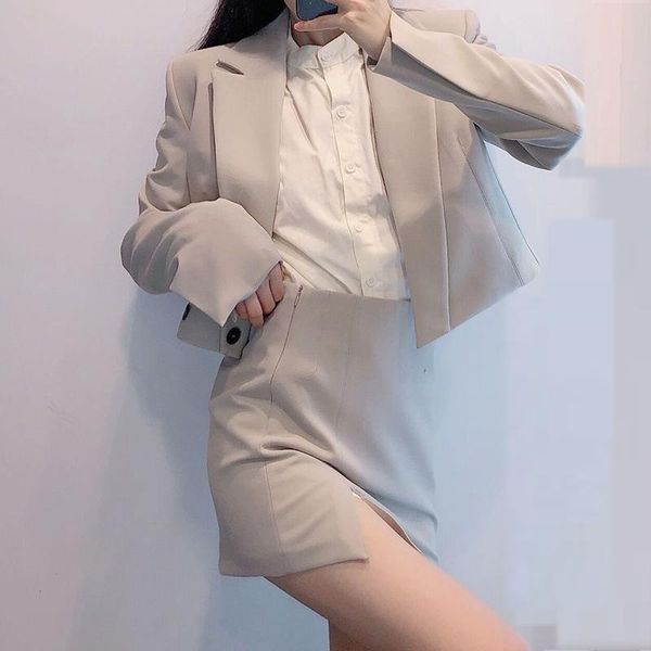 women's suits & blazers cropped blazer women vintage long sleeve slim short coat high waist casual outerwear office ladies fashion cas, White;black
women's suits & blazers cropped blazer women vintage long sleeve slim short coat high waist casual outerwear office ladies fashion cas, White;black