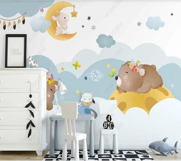 wallpapers papel de parede nordic ins hand-painted cartoon bear starry sky clouds children's room 3d wallpaper mural,living home decor
wallpapers papel de parede nordic ins hand-painted cartoon bear starry sky clouds children's room 3d wallpaper mural,living home decor