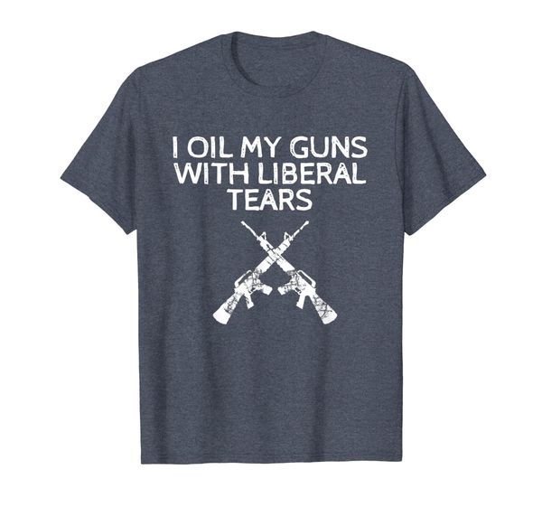 i oil my guns with liberal tears t-shirt, White;black