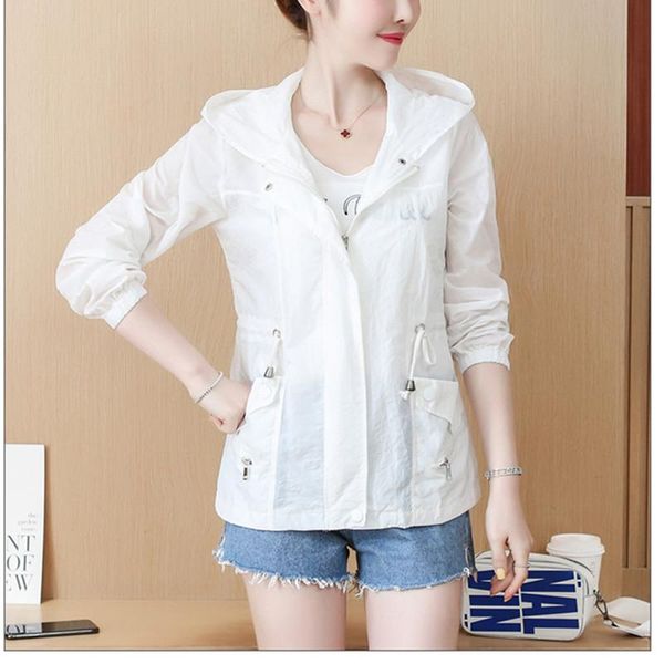 women's jackets korean style spring 2021 summer oversized sunscreen clothing white hooded coat with zipper jacket femme, Black;brown
women's jackets korean style spring 2021 summer oversized sunscreen clothing white hooded coat with zipper jacket femme, Black;brown