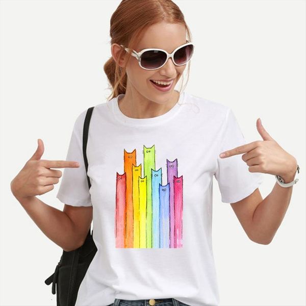 cute colorful long neck cat women t shirts printed aesthetics graphic short sleeve female camisetas verano mujer, White
cute colorful long neck cat women t shirts printed aesthetics graphic short sleeve female camisetas verano mujer, White