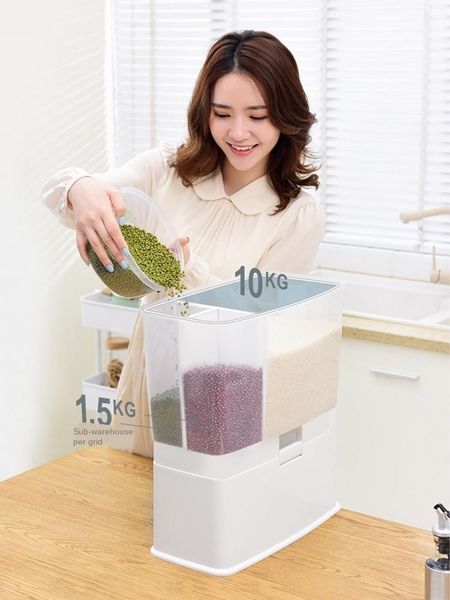 storage bottles & jars household drawer type rice box metering cylinder moisture-proof insect-proof seal barrel three compartments
storage bottles & jars household drawer type rice box metering cylinder moisture-proof insect-proof seal barrel three compartments