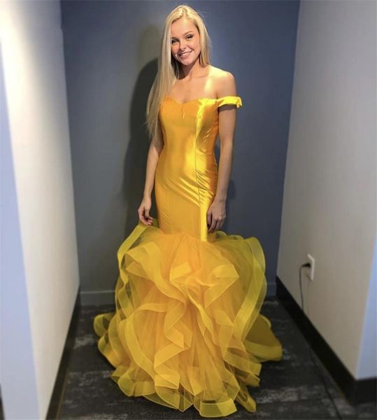 daffodil ruffles tulle mermaid prom dresses simple off shoulder robe de marrige special occasion women party evening wear, Black
daffodil ruffles tulle mermaid prom dresses simple off shoulder robe de marrige special occasion women party evening wear, Black