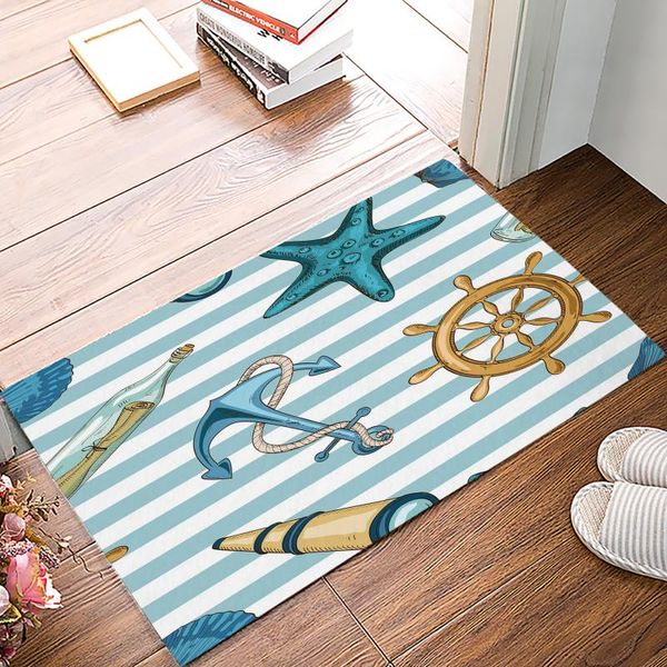 anchor starfish stripes doormat bedroom kitchen floor mat bathroom anti-slip rug home doormat for entrance door
anchor starfish stripes doormat bedroom kitchen floor mat bathroom anti-slip rug home doormat for entrance door