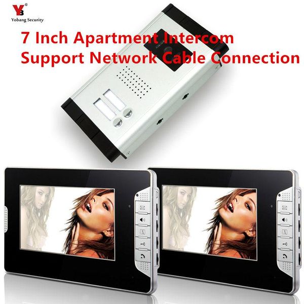 7" network cable connection video interphone audio intercom door bell video deurbel intercom door system for 2 units rooms
7" network cable connection video interphone audio intercom door bell video deurbel intercom door system for 2 units rooms