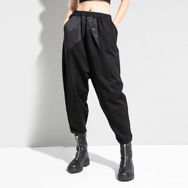 women's pants & capris tvvovvin europe style spring casual elastic waist loose spliced pocket large size female harem ltiw, Black;white
women's pants & capris tvvovvin europe style spring casual elastic waist loose spliced pocket large size female harem ltiw, Black;white