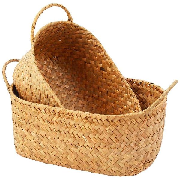 storage baskets straw braid baskets, 2 pcs hand woven basket with handles for plant pot and laundry, picnic
storage baskets straw braid baskets, 2 pcs hand woven basket with handles for plant pot and laundry, picnic