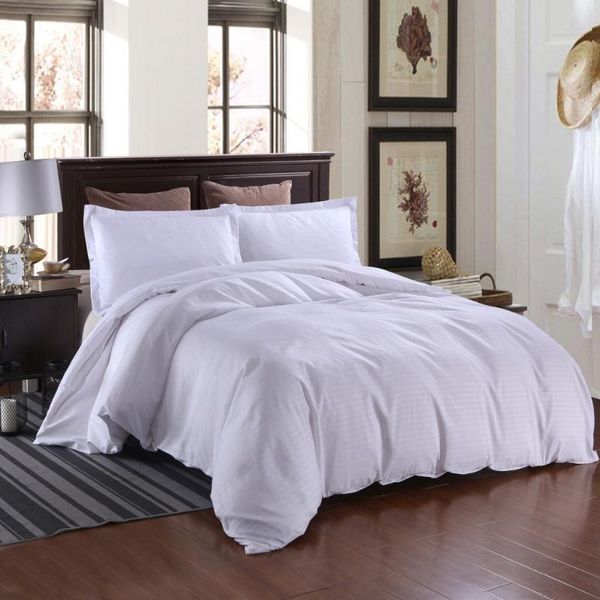 white bedding sets satin strip luxury soft home textile beddings and bed sets solid color duvet cover pillowcases no bed sheet
white bedding sets satin strip luxury soft home textile beddings and bed sets solid color duvet cover pillowcases no bed sheet