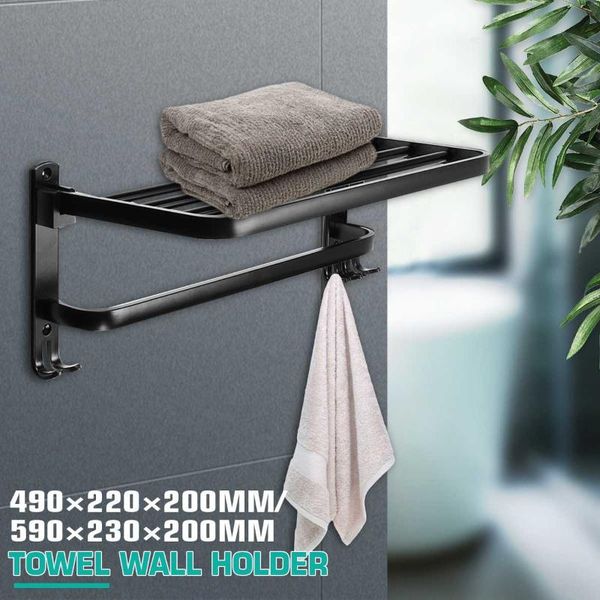 towel racks holder bathroom rack matte black aluminum wall mounted folding hanger storage shelf hook accessories
towel racks holder bathroom rack matte black aluminum wall mounted folding hanger storage shelf hook accessories