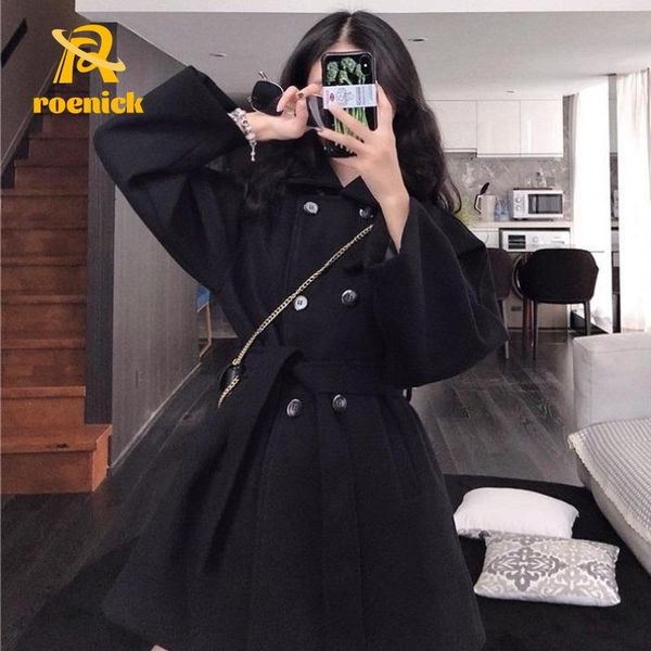 women's wool & blends roenick women black sashes double breasted turn-down collar overcoat elegant outwear leisure chic woolen coats
women's wool & blends roenick women black sashes double breasted turn-down collar overcoat elegant outwear leisure chic woolen coats
