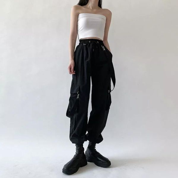 women's pants & capris goth cargo women punk plus size harajuku high waist oversized detachable strap loose casual trousers emo, Black;white
women's pants & capris goth cargo women punk plus size harajuku high waist oversized detachable strap loose casual trousers emo, Black;white