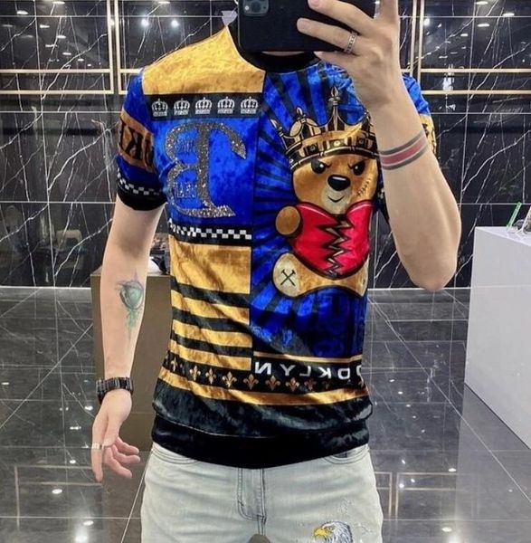 men's t-shirts nice printing design short-sleeved t-shirt brand men streetwear, White;black
men's t-shirts nice printing design short-sleeved t-shirt brand men streetwear, White;black