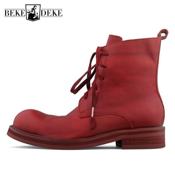 boots handmade vintage lace up ankle men winter high-platform sneakers classic genuine leather work shoes motorcycle, Black
boots handmade vintage lace up ankle men winter high-platform sneakers classic genuine leather work shoes motorcycle, Black