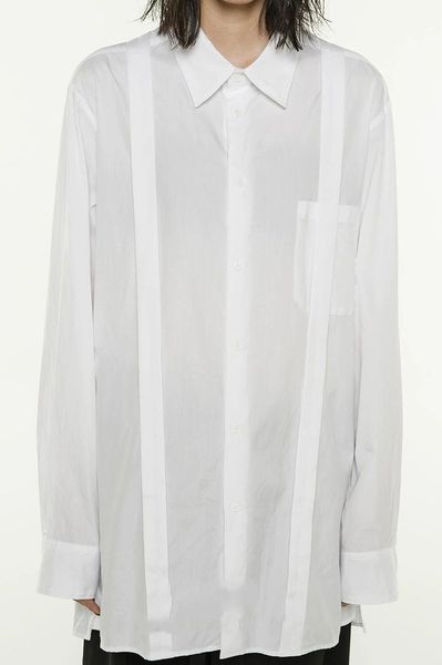 men's casual shirts original personality shirt straps loose dark department fashion plus size runway men, White;black
men's casual shirts original personality shirt straps loose dark department fashion plus size runway men, White;black