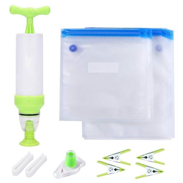 food savers & storage containers 20 reusable bpa vacuum sealed bags,1 hand pump, 2 bag sealing clips and 4 sous vide clips, easy to use
food savers & storage containers 20 reusable bpa vacuum sealed bags,1 hand pump, 2 bag sealing clips and 4 sous vide clips, easy to use