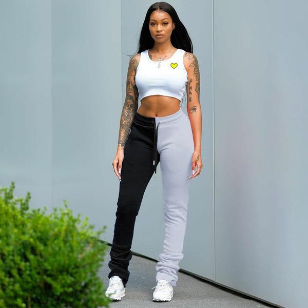 women's pants & capris fashion women ladies contrast sports long, Black;white
women's pants & capris fashion women ladies contrast sports long, Black;white