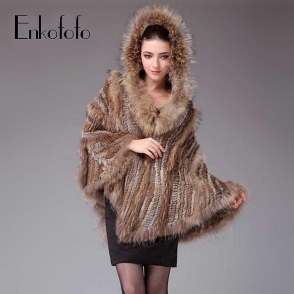 women's fur & faux 2021 handmade knitted women genuine coat with large raccon collar fashion slim poncho shawl jacket coats wholesale, Black
women's fur & faux 2021 handmade knitted women genuine coat with large raccon collar fashion slim poncho shawl jacket coats wholesale, Black