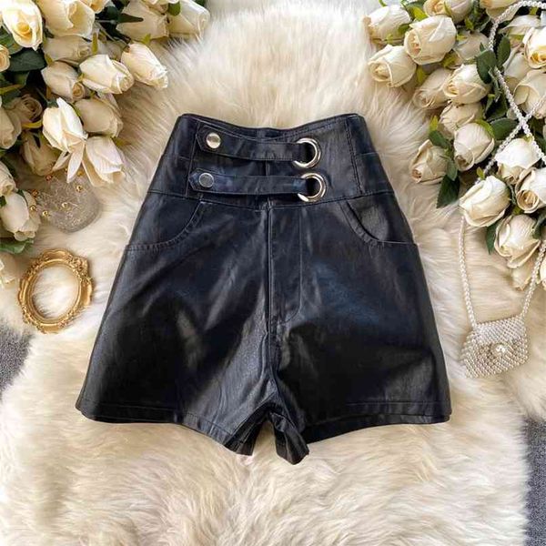 black pu leather shorts autumn winter korean style high waist wide leg faux short pants fashion chic 210603, White;black
black pu leather shorts autumn winter korean style high waist wide leg faux short pants fashion chic 210603, White;black