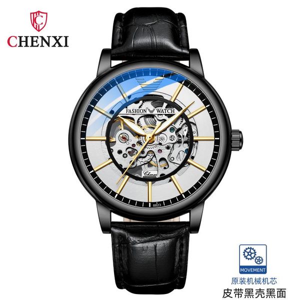 wristwatches chexi glass watches automatic mechanical watch men 30m waterproof sport leather hollow watch+box, Slivery;brown
wristwatches chexi glass watches automatic mechanical watch men 30m waterproof sport leather hollow watch+box, Slivery;brown