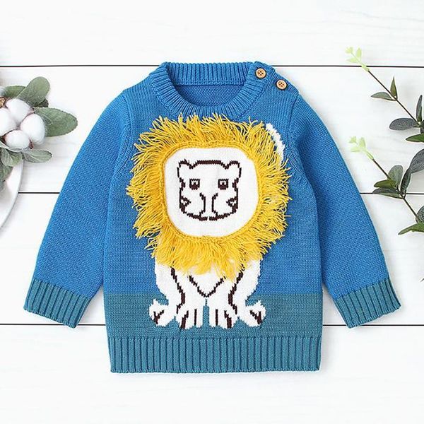 pullover 0-12m toddler baby sweater knit autumn wear warm long sleeve cute cartoon lion jumper for born little boy infant, Blue
pullover 0-12m toddler baby sweater knit autumn wear warm long sleeve cute cartoon lion jumper for born little boy infant, Blue