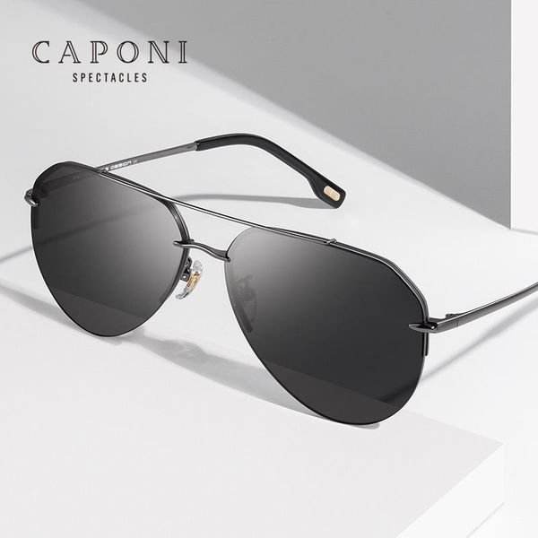 caponi avation sunglasses men double bridge metal frame nylon polarized lens shades for driving original brand sun glasses 31032, White;black
caponi avation sunglasses men double bridge metal frame nylon polarized lens shades for driving original brand sun glasses 31032, White;black