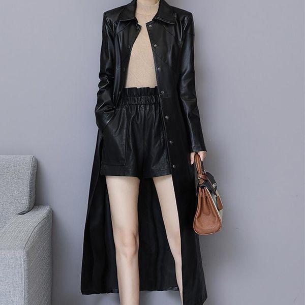 women's leather & faux trendy women autumn winter fashion keep warm long jacket sheepskin coat suede outerwear thicken genuine, Black
women's leather & faux trendy women autumn winter fashion keep warm long jacket sheepskin coat suede outerwear thicken genuine, Black