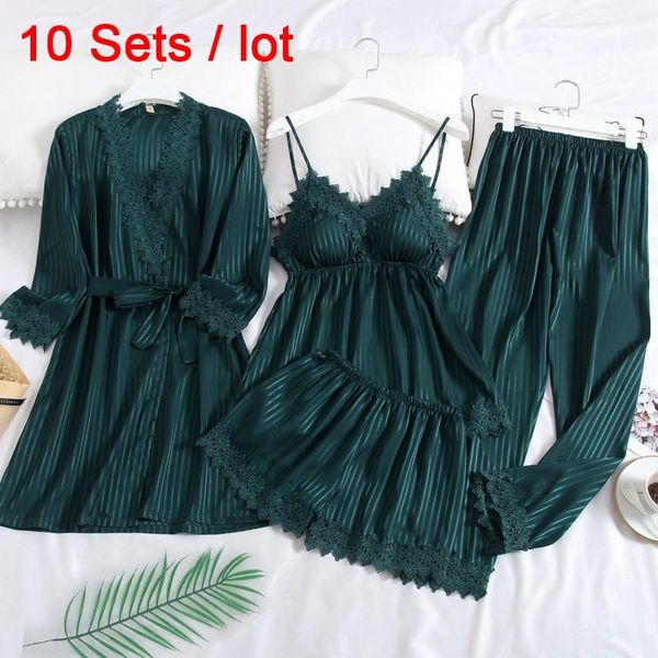women's sleepwear 10 sets/lot 4pcs bride bridesmaid wedding robe gown lace trim women night bathrobe kimono female bath summer, Black;red
women's sleepwear 10 sets/lot 4pcs bride bridesmaid wedding robe gown lace trim women night bathrobe kimono female bath summer, Black;red