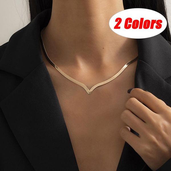 chokers punk flat blade snake link chain choker necklace women clavicle metal collares jewelry waterproof filmy, Golden;silver
chokers punk flat blade snake link chain choker necklace women clavicle metal collares jewelry waterproof filmy, Golden;silver
