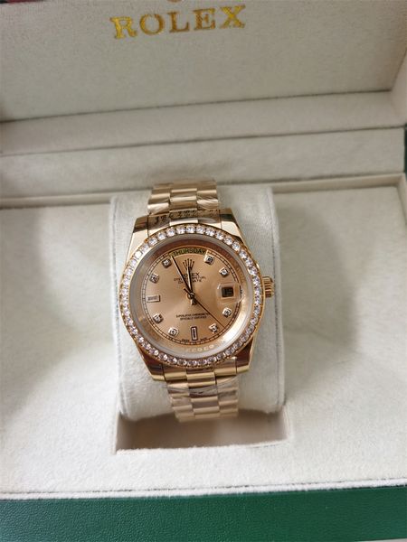 with original box luxury fashion watches 18k yellow gold diamond dial & bezel 18038 automatic men's watch wristwatch, Slivery;brown
with original box luxury fashion watches 18k yellow gold diamond dial & bezel 18038 automatic men's watch wristwatch, Slivery;brown