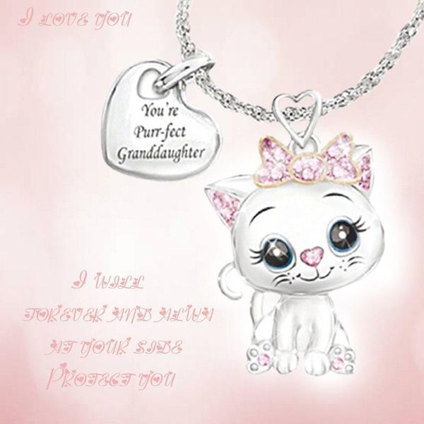 pendant necklaces selling elegant cute fashionable pink cat necklace for women girl party jewelry gift, Silver
pendant necklaces selling elegant cute fashionable pink cat necklace for women girl party jewelry gift, Silver