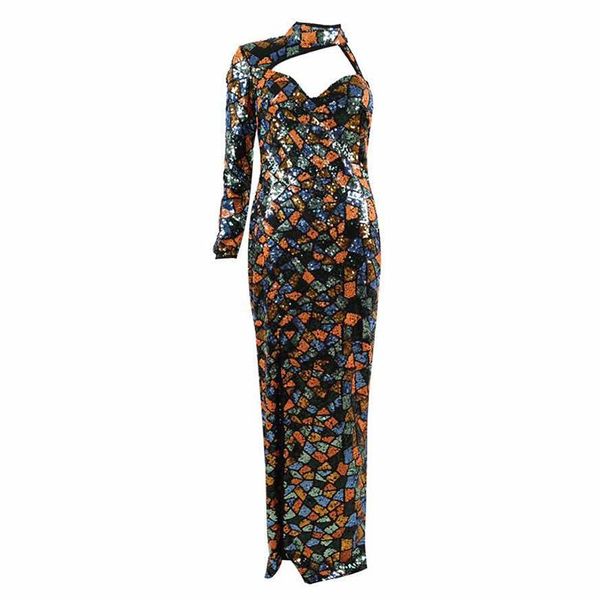 casual dresses arrival trendy geometrci multi colors sequins one shoulder party club maxi long dress sparkly designer runway, Black;gray
casual dresses arrival trendy geometrci multi colors sequins one shoulder party club maxi long dress sparkly designer runway, Black;gray