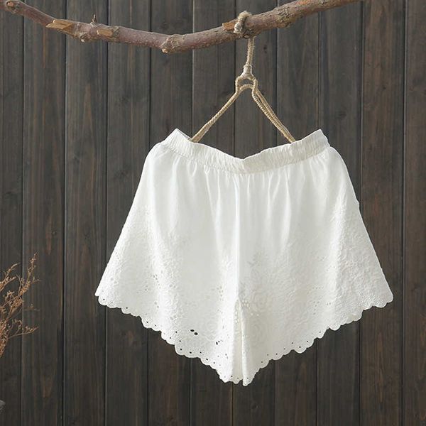 women's shorts ladies wide leg loose black white japanese mori girl elastic waist hollow out embroidery lace linen cotton women z9, White;black
women's shorts ladies wide leg loose black white japanese mori girl elastic waist hollow out embroidery lace linen cotton women z9, White;black