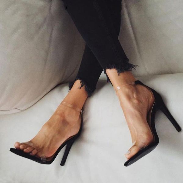 dress shoes fashion women summer high heels sandals transparent film ankle strap thin heeled woman gladiator xkd4172, Black
dress shoes fashion women summer high heels sandals transparent film ankle strap thin heeled woman gladiator xkd4172, Black