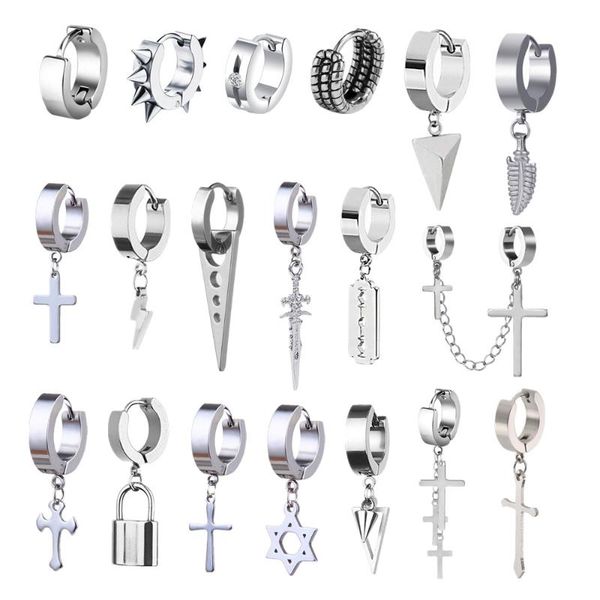 hoop & huggie 2021 vintage punk stainless steel women men earrings round cross gothic hip hop ear jewelry accessories wholesale, Golden;silver
hoop & huggie 2021 vintage punk stainless steel women men earrings round cross gothic hip hop ear jewelry accessories wholesale, Golden;silver