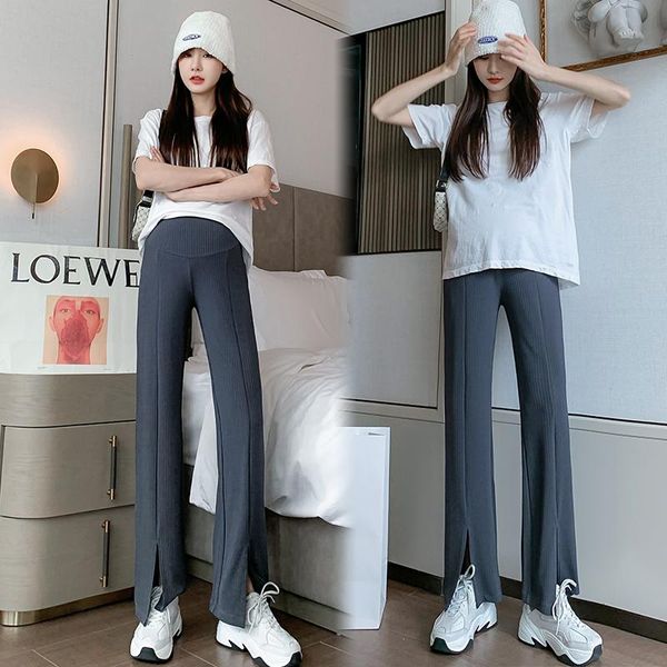 maternity bottoms 2021 spring wide-legged abdomen pants front split wide leg pregnant woman pleated trousers pregnancy loose belly, White
maternity bottoms 2021 spring wide-legged abdomen pants front split wide leg pregnant woman pleated trousers pregnancy loose belly, White
