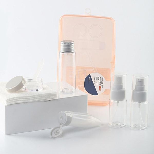 7pcs portable travel cosmetic storage bottle set refillable clear pressing spray bottle lotion cream makeup jars container
7pcs portable travel cosmetic storage bottle set refillable clear pressing spray bottle lotion cream makeup jars container