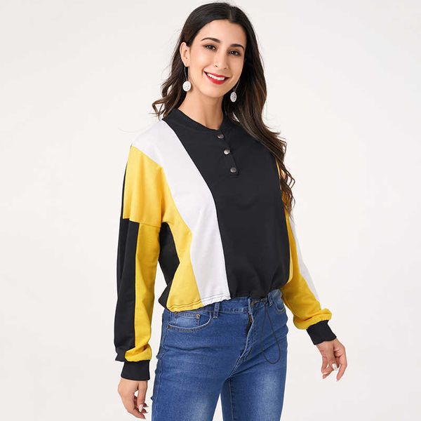 women's hoodies & sweatshirts mai&fun women pullovers three color patchwork button decor drawstring female spring ityb, Black
women's hoodies & sweatshirts mai&fun women pullovers three color patchwork button decor drawstring female spring ityb, Black
