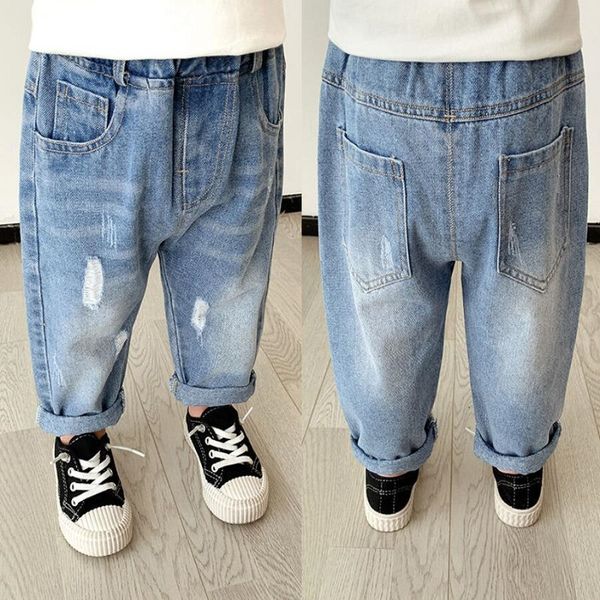 spring 2-7y baby boy jeans pants for children elastic waist kids jeans with hole autumn novelty clothes for infant kids trousers, Blue
spring 2-7y baby boy jeans pants for children elastic waist kids jeans with hole autumn novelty clothes for infant kids trousers, Blue