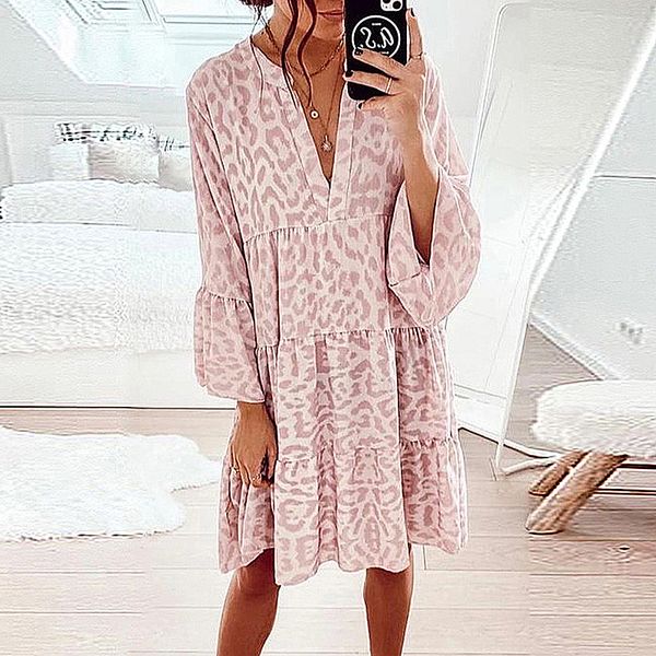 women winter dress women 2021 new arrivals long sleeve deep v neck leopard loose party night club dresses, Black;gray
women winter dress women 2021 new arrivals long sleeve deep v neck leopard loose party night club dresses, Black;gray